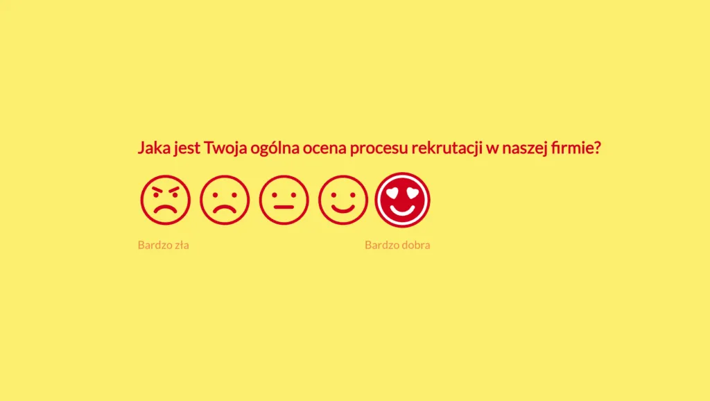 Przykład pytania w ankiecie Candidate Experience